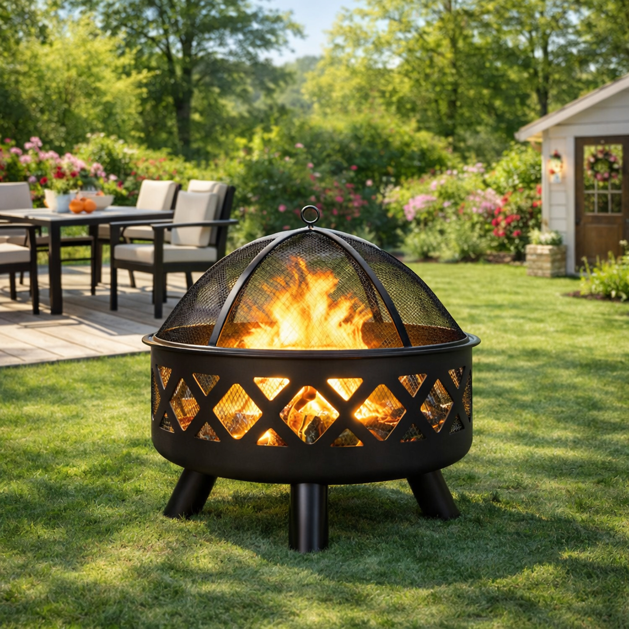 Red Mountain Valley Fire Pit — 24in., Metal, Model# 2A-OH130